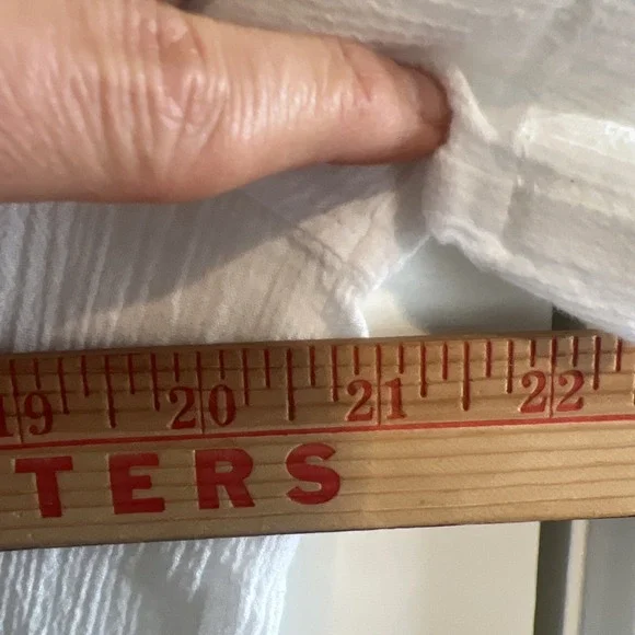 Madewell Shirt White Linen Gauze Short Sleeve Button Up Womens Medium - Picture 6 of 7